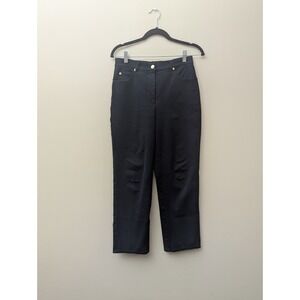 St John Sport Pants Womens‎ 6 Marie Black Sport High Rise Black Pant Trouser